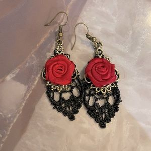 Rose earrings